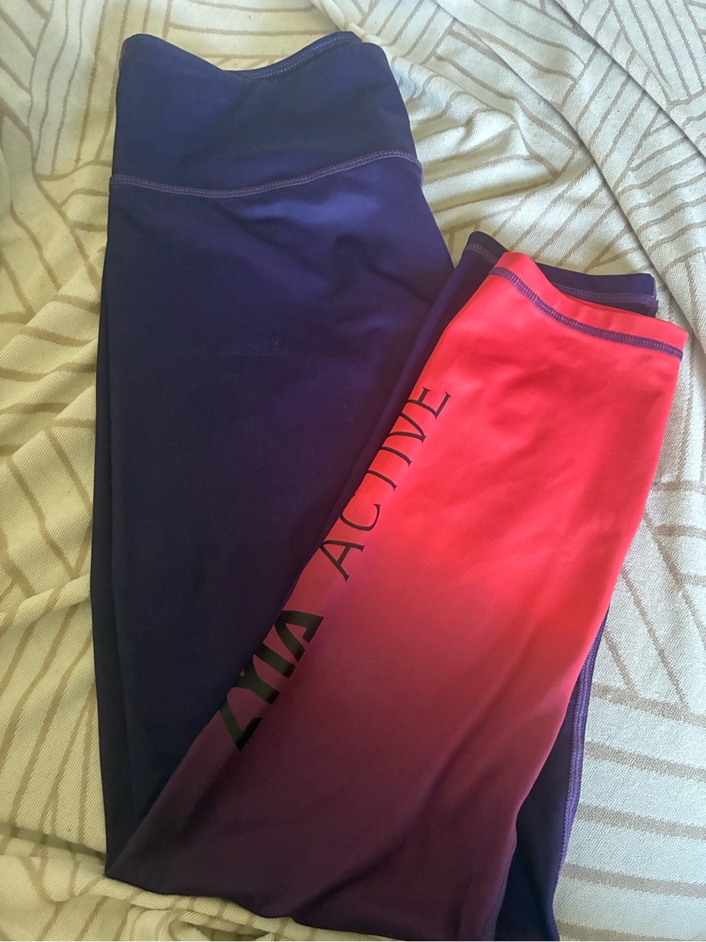 ZYIA Girls' Ombre Purple to Pink Leggings